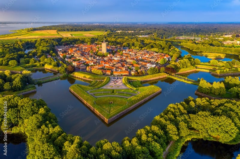 City of Naarden seen from above
