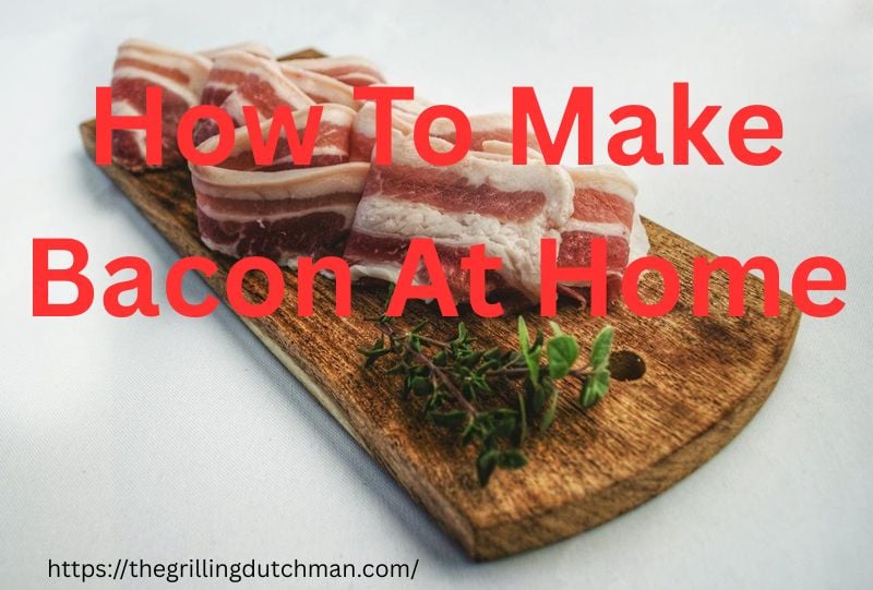 home made bacon on a plate