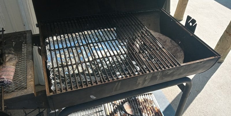 2-zone setup on a charcoal grill