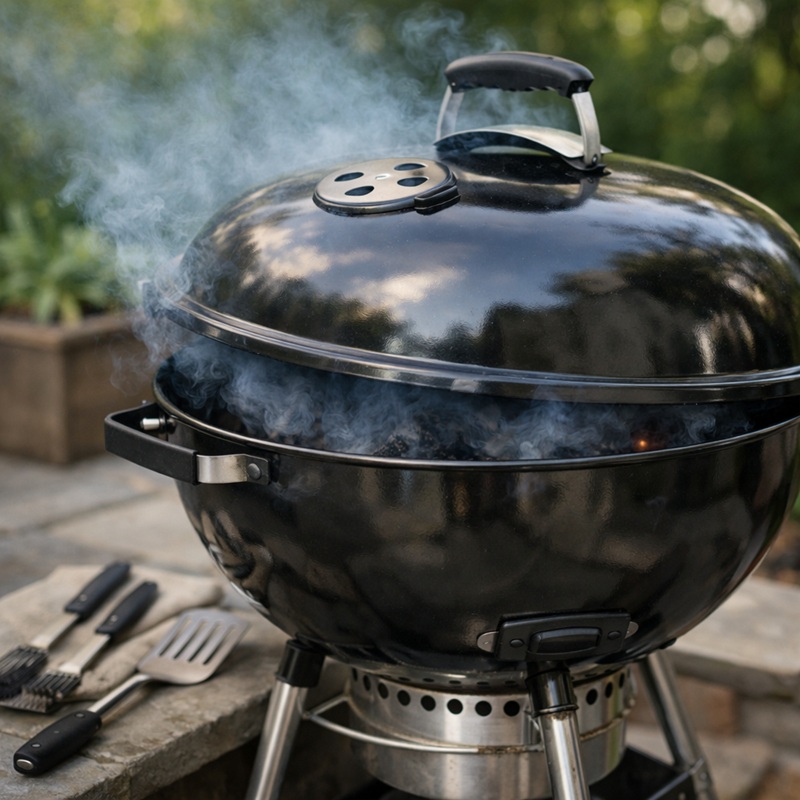 weber kettle being shut down