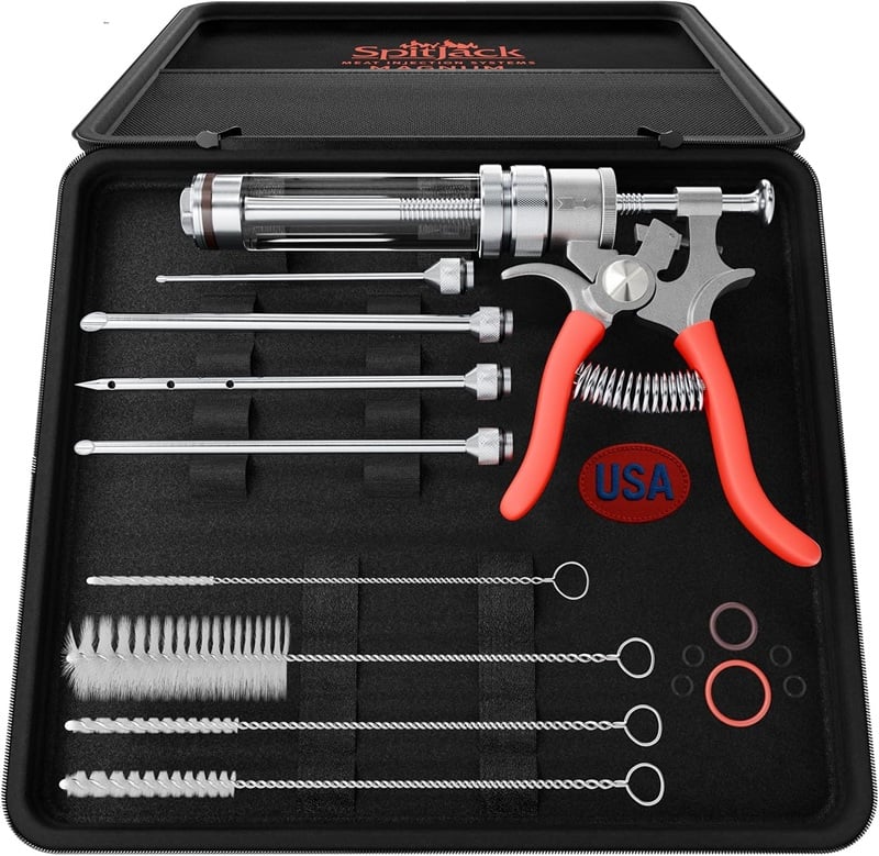 SpitJack Meat Injector Gun for Brisket, Turkey & BBQ
